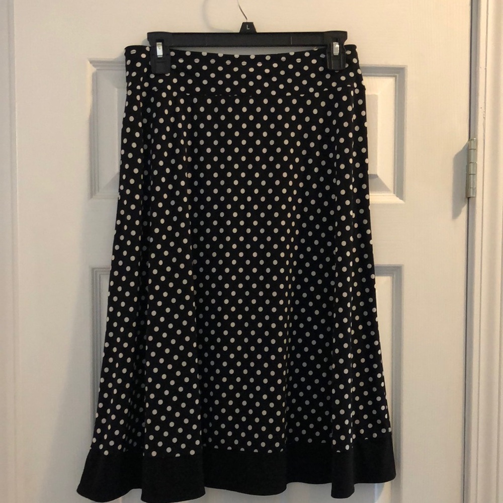 Black and white polka dot skirt